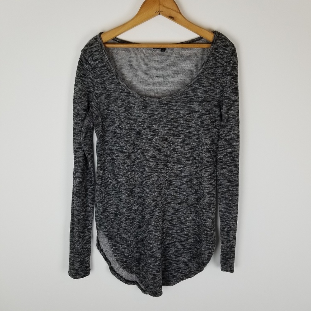 Ambiance grey sweater shirt with high slits small